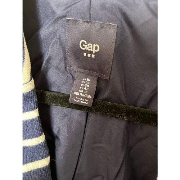 GAP Sz 16 Striped Navy&White Striped Jacket. - Picture 3 of 6